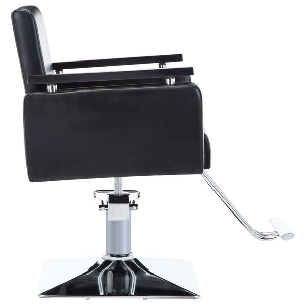 vidaXL Friseurstuhl Kunstleder Schwarz