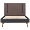vidaXL Bettgestell mit LED Taupe und Dunkelgrau Stoff 100x200 cm