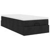 vidaXL Ottoman-Bett mit Matratze Schwarz 90x200 cm Stoff