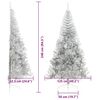vidaXL K&uuml;nstlicher vorbeleuchteter Weihnachtsbaum Silber 240 cm PET