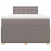 vidaXL Boxspringbett mit Matratze Taupe 120x190 cm Stoff