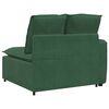 vidaXL Modulares Sofa Endmodul mit Armlehne Kissen Dunkelgrün 100cm