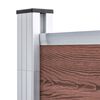 vidaXL WPC Zaun-Set 6 Quadrate + 1 Schräge 1138x186 cm Braun