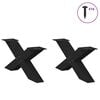 vidaXL Couchtischbeine X-Form 2 Stk. Schwarz 70x(30-31) cm Stahl