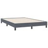 vidaXL Boxspringbett ohne Matratze Dunkelgrau 140x220 cm Samt