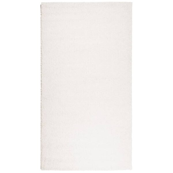 vidaXL Teppich Shaggy Hochflor Modern Creme 60x110 cm