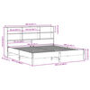 vidaXL Massivholzbett mit Regal ohne Matratze Wachsbraun 200x200 cm