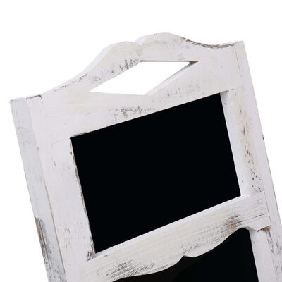 vidaXL Tafel-Aufsteller Weiß 33×39×75 cm Holz