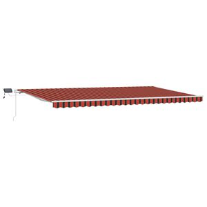 vidaXL Ausziehbare Markise Orange und Braun 600 x 300 cm