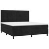 vidaXL Boxspringbett mit Matratze & LED Schwarz 160x200 cm Samt