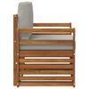 vidaXL Outdoor-Sofagarnitur mit Kissen Natur 75,5 x 63 x 73 cm