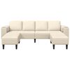 vidaXL Sofa mit Kissen Creme 250 x 188 x 76 cm Cordstoff