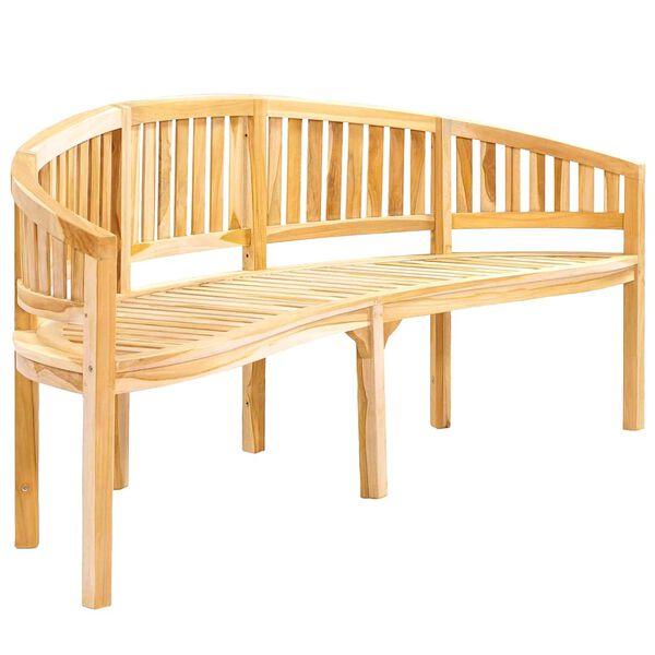 vidaXL Bananenbank 200 cm Massivholz Teak