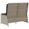 vidaXL Gartenbank Hellgrau Poly-Rattan
