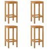 vidaXL Barhocker 4 pcs Braun Massivholz Teak