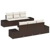 vidaXL Garten-Sofa-Set mit Kissen 8 pcs Braun und Creme Poly-Rattan