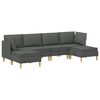 vidaXL Modular Sofa Set mit Stauraum 6 Stk. Dunkelgrau Stoff