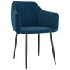 vidaXL Esszimmerst&uuml;hle 2 Stk. Blau Samt