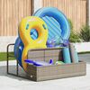 vidaXL Pool Aufbewahrungsbehälter Hellgrau 110x100x57 cm Poly Rattan