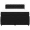 vidaXL Boxspringbett mit Matratze Schwarz 140x190 cm Samt