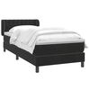 vidaXL Boxspringbett mit Matratze Schwarz 90x210 cm Samt