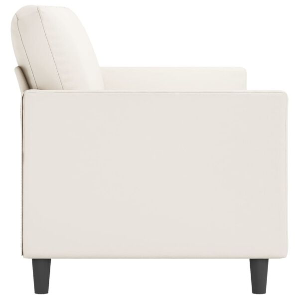 vidaXL 3-Sitzer-Sofa Creme 180 cm Kunstleder