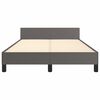 vidaXL Bettgestell ohne Matratze Grau 120x190 cm Kunstleder
