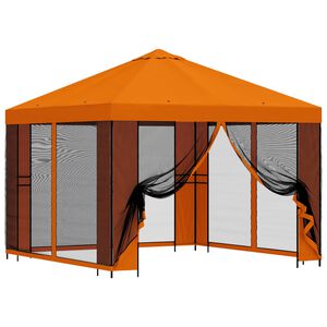 vidaXL Garten Pavillon mit Seitenw&auml;nden 3 x 3 m Orange