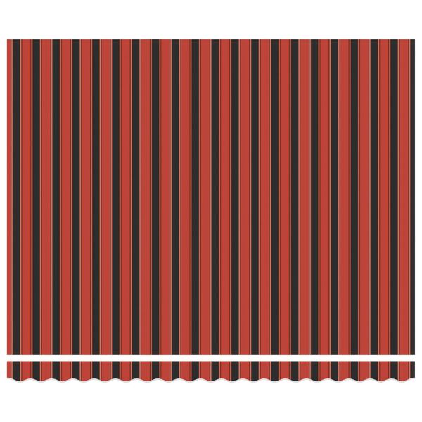 vidaXL Einziehbare Markise Orange und Schwarz 400 x 300 cm