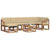 vidaXL Outdoor-Sofagarnitur mit Kissen 8 pcs Natur und Beige