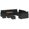 vidaXL Garten-Sofa-Set 13 stk. 12-Sitzanzahl Schwarz
