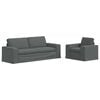 vidaXL Sofa Set 2 pcs Dunkelgrau 222 x 80 x 82 cm Stoff