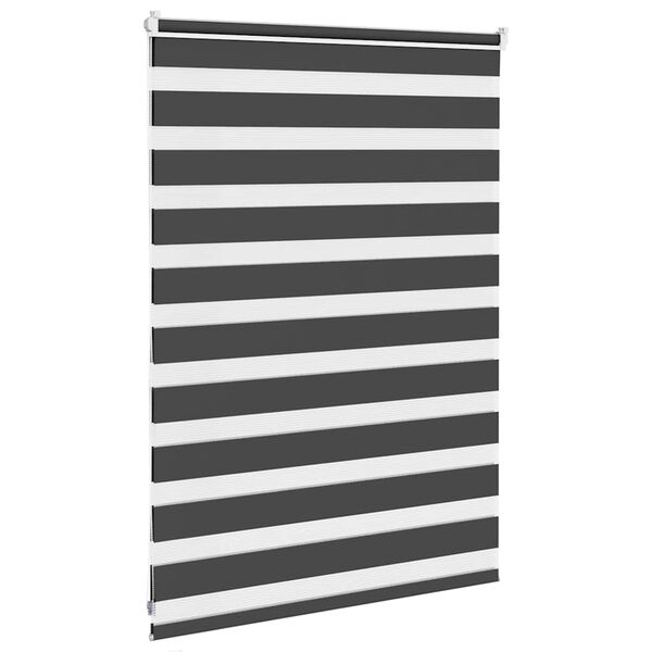 vidaXL Doppelrollo Schwarz 95x100 cm Stoffbreite 90,9 cm Polyester