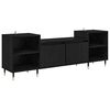 vidaXL TV-Schr&auml;nk 160 x 35 x 55 cm Schwarz Eichen-Optik Holzwerkstoff