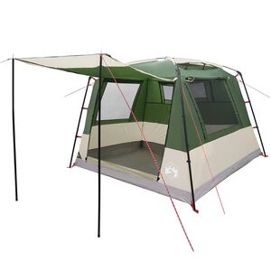 vidaXL Partyzelt 10 Personen Gr&uuml;n 185T Polyester mit PU-Beschichtung