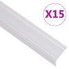 vidaXL Treppenkantenprofile in L-Form 15 Stk. Aluminium 90 cm Silbern