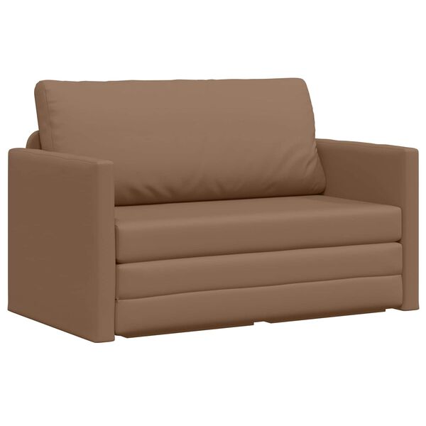 vidaXL Schlafsofa 110cm Cappuccino Kunstleder
