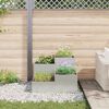 vidaXL Gartenblumentopf Silber 100 x 100 x 60 cm Verzinkter Stahl