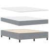 vidaXL Boxspringbett mit Matratze Hellgrau 160 x 200 cm Stoff