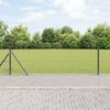 vidaXL Zaunpfosten Grau 25 x 0,6 m (25 mm Maschenweite) Stahl und PVC