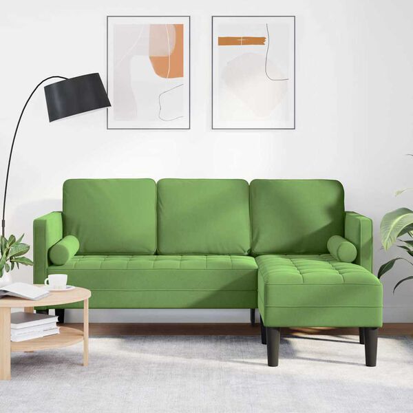vidaXL Sofa Set Hellgrün 173 x 131 x 67 cm Samt