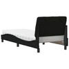 vidaXL Bett mit Matratze Schwarz 90x200 cm Stoff