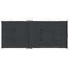 vidaXL Gartenstuhlauflagen für Hochlehner 4 Stk. Schwarz 120x50x3 cm