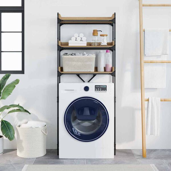 vidaXL Waschmaschinenregal mit Regal Artisan-Eiche 67 x 25 x 163 cm
