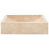 vidaXL Waschbecken 45x30x12 cm Marmor Hochglanz-Creme