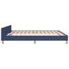 vidaXL Bettgestell mit Kopfteil ohne Matratze Blau 160x200 cm Stoff