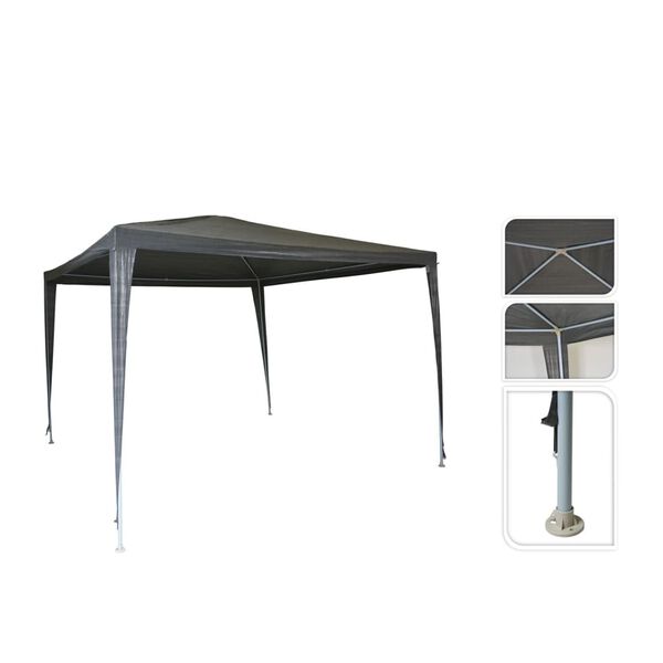 ProGarden Partyzelt 300x300x245 cm Grau