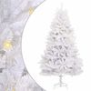 vidaXL K&uuml;nstlicher klappbarer Weihnachtsbaum Wei&szlig; 180 cm PVC und Stahl