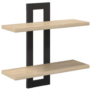 vidaXL Schweberegale Sonoma-Eiche 40 x 15 x 40 cm Holzwerkstoff