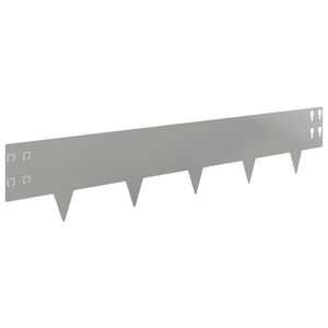 vidaXL Raseneinfassung 50 pcs 100 x 20 cm Stahl Silber